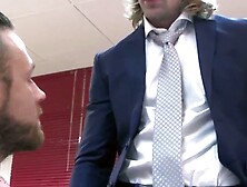 Bearded Businessman Logan Moore Fucked Raw After Hot Blowjob