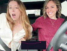 Nadia's car orgasm sex
