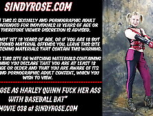 Harley Quinn fuck her ass with baseball bat
