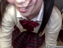 Japanese Student Wants Her Red Pussy To Get Poked Before Fucked