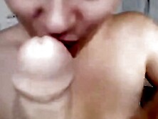 Girl Sucks Filled Dicktoy Filled With Cream Dtd