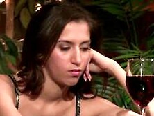 Tara Holiday and April O' Neil on a coloured bed in several lesbian scenes together