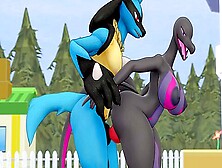 Salazzle And Lucario