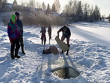 Ice Hole Swimming