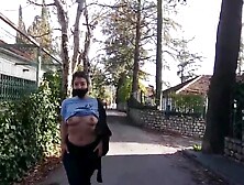 Risky Fellatio With Cum Into Mouth,  Almost Caught On The Street