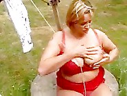 Busty Czech Housewife Masturbates In The Garden