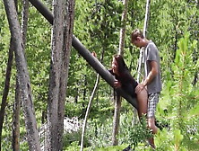 Fucking Chinese On A Log