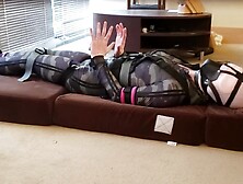 Selfbondage cd in camo bodysuit