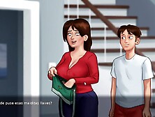 My stepmom kisses me in the fitting room and gets sexy - summertime saga