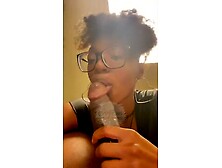 Nerdy Black Nympho with Glasses