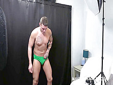 Muscle Posing Nude,  Male Model,  Worship