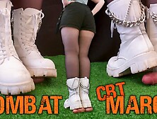 Combat Girl Marching On Your Cock And Balls