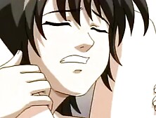 Striking anime babes with big tits fuck hard in their lingerie