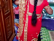 Desi sweetie housewife sary changing in home
