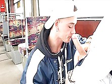 Crazy Cocksucker Is Sucking A Dick In The Bus