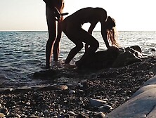 Outdoor Sex.  Hot Russian Slut Nudist Girl Have Fun On The Wild Beaches
