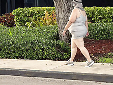 Meaty behind busty milf white whore working out in leggings met dark stud in public and gets snatch fingering and hard-core fuck