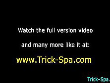 Fooled teen sucks masseur