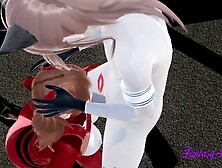 Evangelion Cartoon 3D - Asuka Blows and Jerks off