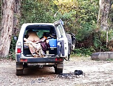 Amateur Couple Caught Having Wild Sex In The Back Of The Car