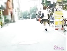 After visiting the street market she got skirt sharked