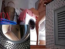 Housewife Pounded Into The Washing Machine.  Domination Inside Part2