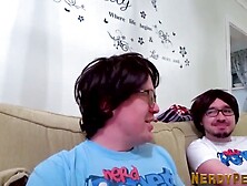 British whore eats 2 cocks inside 3some