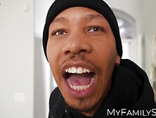 Christmas Threesome - Three Beautiful Babes Share A Black Bull's Big Dick