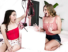 Selena-Love-And-Annie-King-Licking-And-Fucking-With-A-Strap-on-Dildo