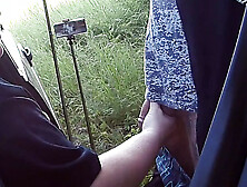 we drove to the park with my mother-in-law,  where she sucks my dick and swallows cum