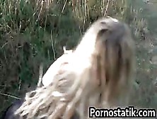 Nasty Blonde Slut Goes Dogging To Find