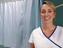 Johnny Sins And Brett Rossi In The White-Haired Nurse In Stockings Took On The Cheek From A Stranger