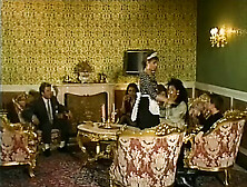 A slim brunette whore from Germany enjoys riding a large dildo