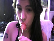 Licking And Sucking A Lolipop Like A Little Slut