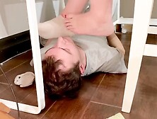 Girlfriend Resting Feet on my Face after Gym