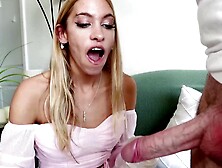 Petite teen Khloe Kapri takes two big cocks in her tight pussy