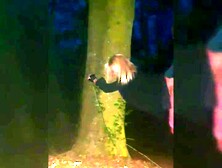 Hotwife cuffed to tree while out dogging