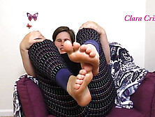 Round,  feet tease,  jerk off instruction