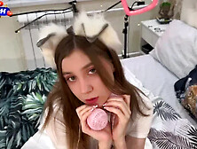 Slutty Cat Girl Tasted Masters Dick and Gave Her Pussy