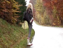 Young Hitchhiker Gets Fucked In The Wood