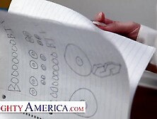 Sexual America - Bianca Burke takes a penis in her own classroom!