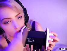 Ear Giving a kiss Licking Tingles + Throat Sounds ASMR