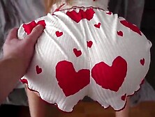 Screwed a angel with short shorts on the side of her large booty