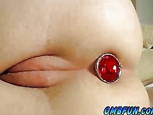 Clean Hairless Shaven Pussy Asshole Ready For Ombfun Vibrator Orgasm Fun