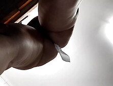 Amateur wife doing housework naked Sexy and naughty wife trying on clothes she cuts.