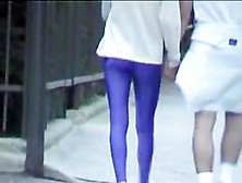 Blue Spandex Pants Caught In The Street By Hot Hunter 03Zp