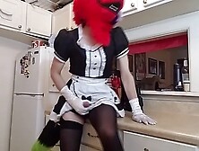 Foxy Maid Fulfills Kinky Desires In Furry Outfit