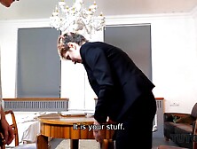 TUTOR4K.  Nice-Looking trainer with short hair drilled by student in the bedroom