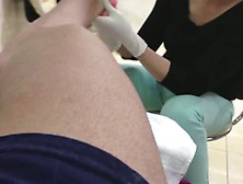 Pedicurist Sees Me Cum