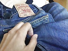 Small Jerk In Levis 501 Jeans Cumshot